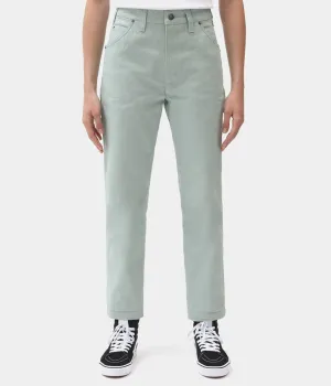 DICKIES WOMENS DC CARPENTER PANT JADEITE PANTALONE WORK DONNA CANVAS