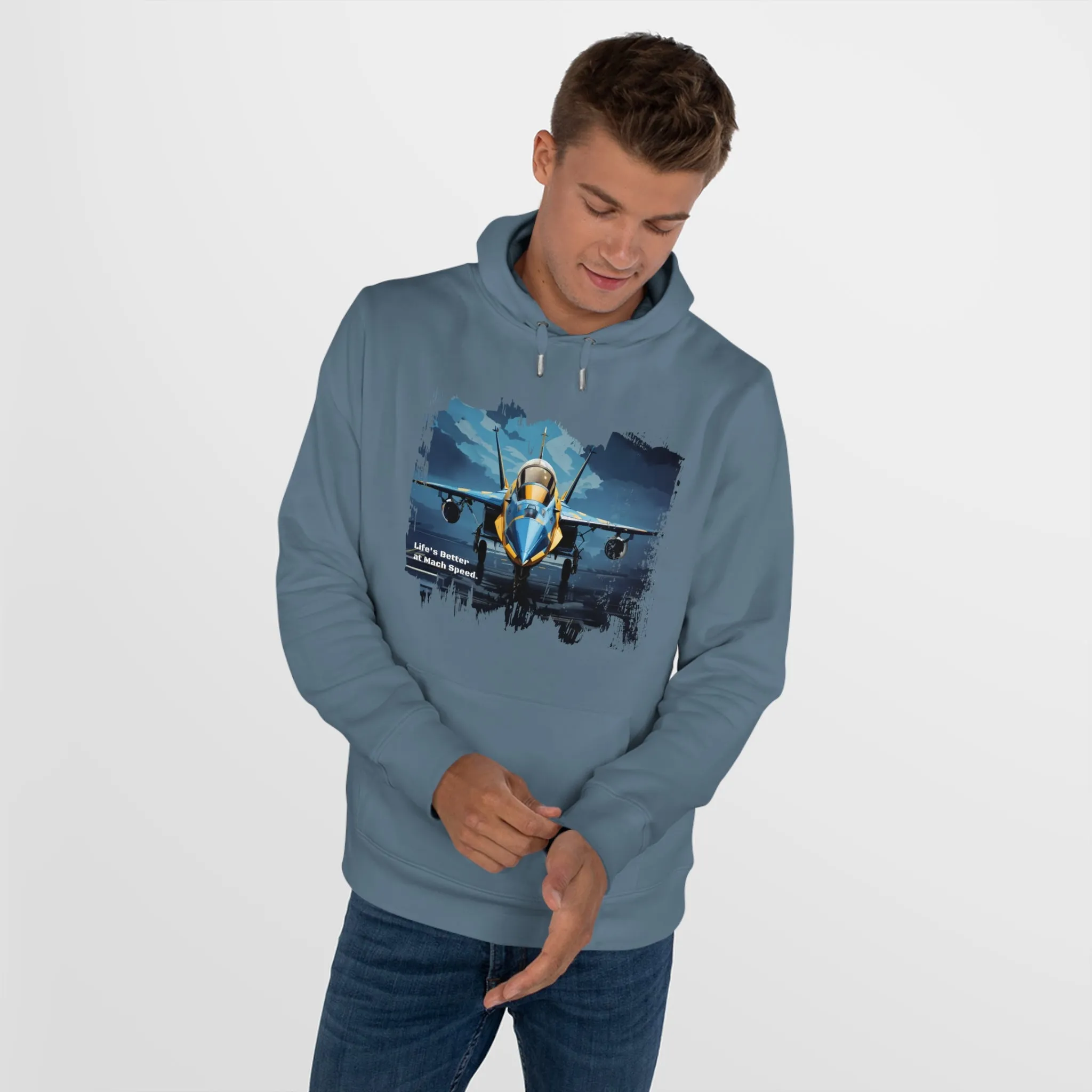 King Hooded Sweatshirt - Jet Plane Runway