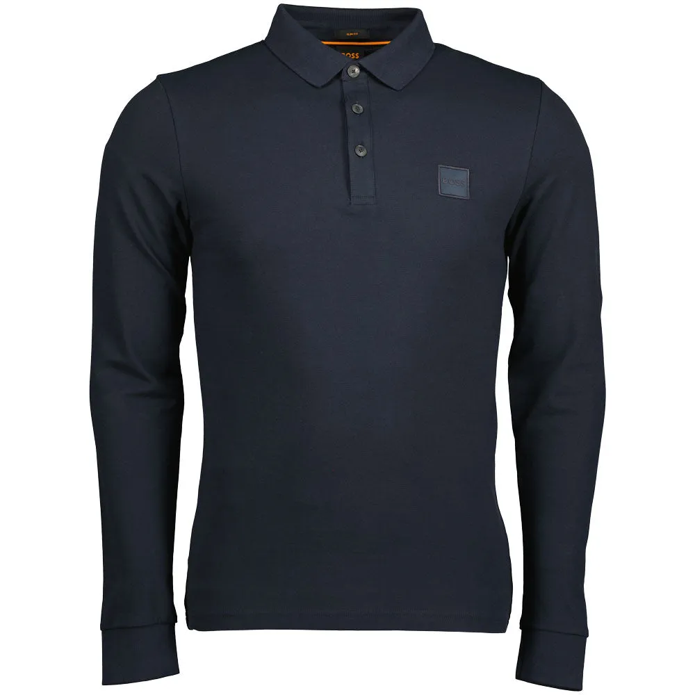 Long Sleeve Logo Patch Polo