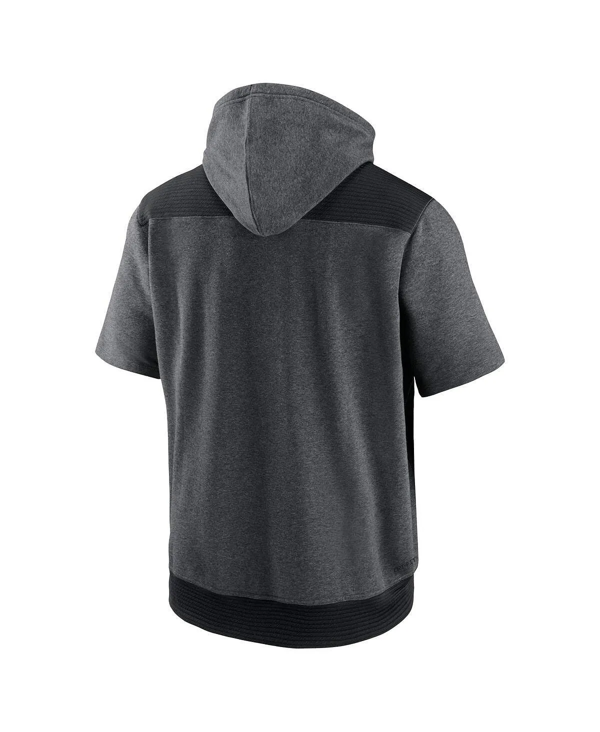 Men's Dark Gray Short Sleeve Quarter Zip Sweatshirt black Washington Nationals Authentic Collection Dry Flux Performance Nike