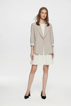 Riley Soft Touch Stretchable Blazer with Cloth Belt