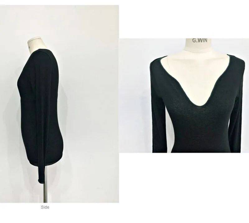 Summer Sexy Korean Style Skinny Long Sleeve Tops